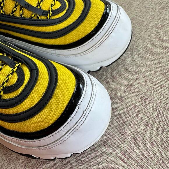 Nike Air Max Plus 97 Frequency Pack White Yellow Shoes AV7936 100 Men’s Sz 11.5 - Picture 4 of 6